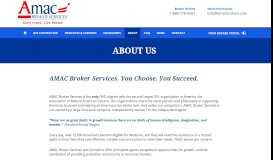 
							         About Us - AMAC Broker Services								  
							    