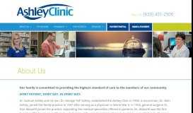 
							         About Us – Ashley Clinic								  
							    