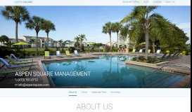 
							         About Us | Aspen Square Management								  
							    