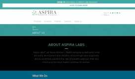 
							         About Us - ASPiRA Labs								  
							    