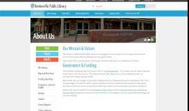 
							         About Us - Bentonville Public Library								  
							    