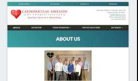 
							         About Us - Cardiovascular Associates of Charlottesville								  
							    