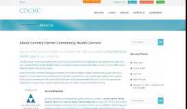 
							         About Us – CDCHC - Country Doctor Community Health Centers								  
							    