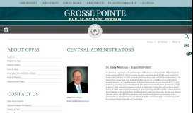 
							         About Us / Central Administrators - Grosse Pointe Public School								  
							    