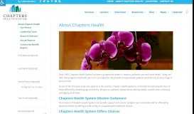 
							         About Us-Chapters Health System								  
							    