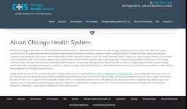 
							         About Us | Chicago Health System								  
							    