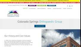 
							         About Us - Colorado Springs Orthopaedic Group								  
							    