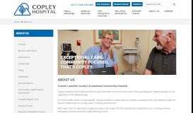 
							         About Us | Copley Hospital								  
							    