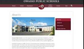 
							         About Us – District Information – Owasso Public Schools								  
							    