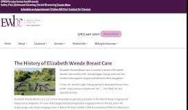 
							         About Us | Elizabeth Wende Breast Center - Rochester, NY								  
							    
