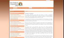 
							         About Us - Federal Polytechnic Offa Portal								  
							    