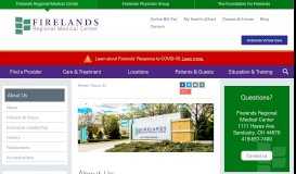 
							         About Us - Firelands Regional Medical Center								  
							    
