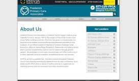 
							         About Us - Frederick Primary Care Associates								  
							    