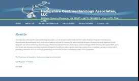 
							         ABOUT US | Hampshire Gastroenterology Associates, LLC								  
							    