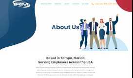 
							         About Us - IRM - Florida Payroll Company - IRM PEO								  
							    