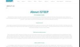 
							         About Us – iSTEEP								  
							    
