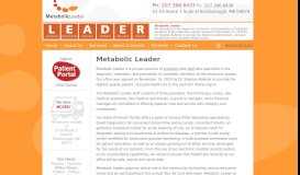 
							         About Us - Metabolic Leader								  
							    