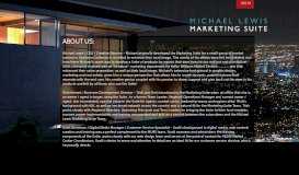 
							         About Us - Michael Lewis Marketing Suite								  
							    