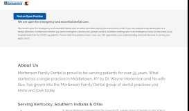 
							         About Us | Mortenson Family Dental								  
							    