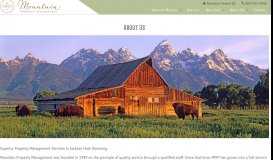 
							         About Us | Mountain Property Management of Jackson Hole								  
							    