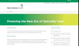 
							         About Us - New Century Health								  
							    