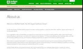 
							         About Us | Nuffield Health								  
							    