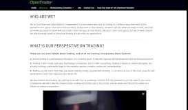 
							         About Us | OpenTrader | Professional Training For Futures Traders								  
							    