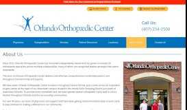 
							         About Us | Orlando Orthopaedic Center								  
							    