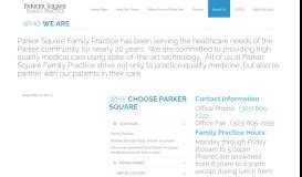 
							         About Us - Parker Square Family Practice and Urgent CareParker ...								  
							    