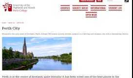 
							         About Us - Perth City - Perth College UHI - University of the Highlands ...								  
							    