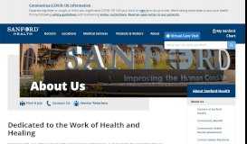 
							         About Us | Sanford Health								  
							    