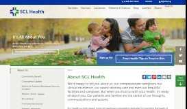 
							         About Us | SCL Health								  
							    