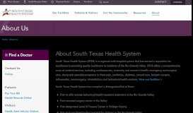 
							         About Us | South Texas Health System								  
							    