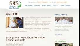 
							         About Us - Southside Kidney Specialists								  
							    