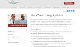 
							         About Us - Texas Urology Specialists								  
							    