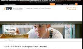
							         About Us | The Institute of Training and Further Education | iTFE								  
							    