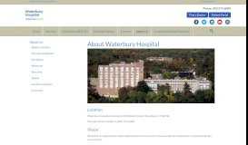 
							         About Us - Waterbury Hospital								  
							    