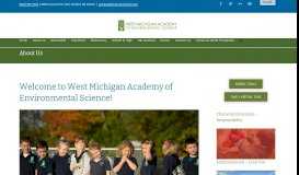 
							         About Us - West Michigan Academy of Environmental Science								  
							    
