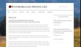 
							         About Us — Westmoreland Mining LLC								  
							    