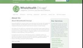 
							         About Us - WholeHealth Chicago								  
							    