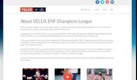 
							         About VELUX EHF Champions League - veluxhandball.com								  
							    