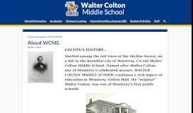 
							         About WCMS – School Information – Walter Colton Middle School								  
							    