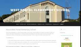 
							         About West Portal — West Portal Elementary School								  
							    