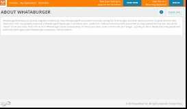 
							         About Whataburger - talentReef Applicant Portal								  
							    