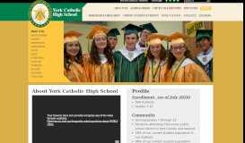 
							         About YCHS | - York - York Catholic High School								  
							    