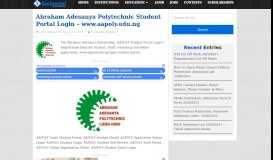 
							         Abraham Adesanya Polytechnic Student Portal Login - www ...								  
							    