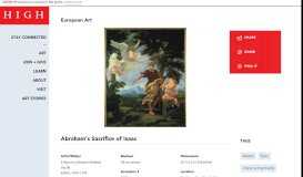 
							         Abraham's Sacrifice of Isaac – High Museum of Art								  
							    