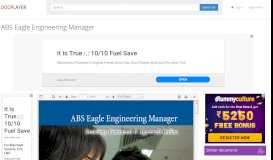 
							         ABS Eagle Engineering Manager - PDF - DocPlayer.net								  
							    