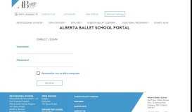 
							         ABS Portal - Alberta Ballet School								  
							    