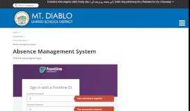 
							         Absence Management System - Mt. Diablo Unified School District								  
							    